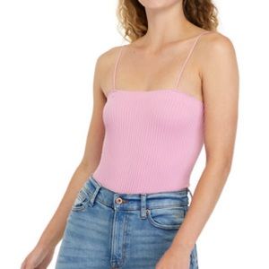 Pacsun Basics PS NWOT Sold Out Seamless Ribbed Bodysuit in Bubblegum Pink Sz S